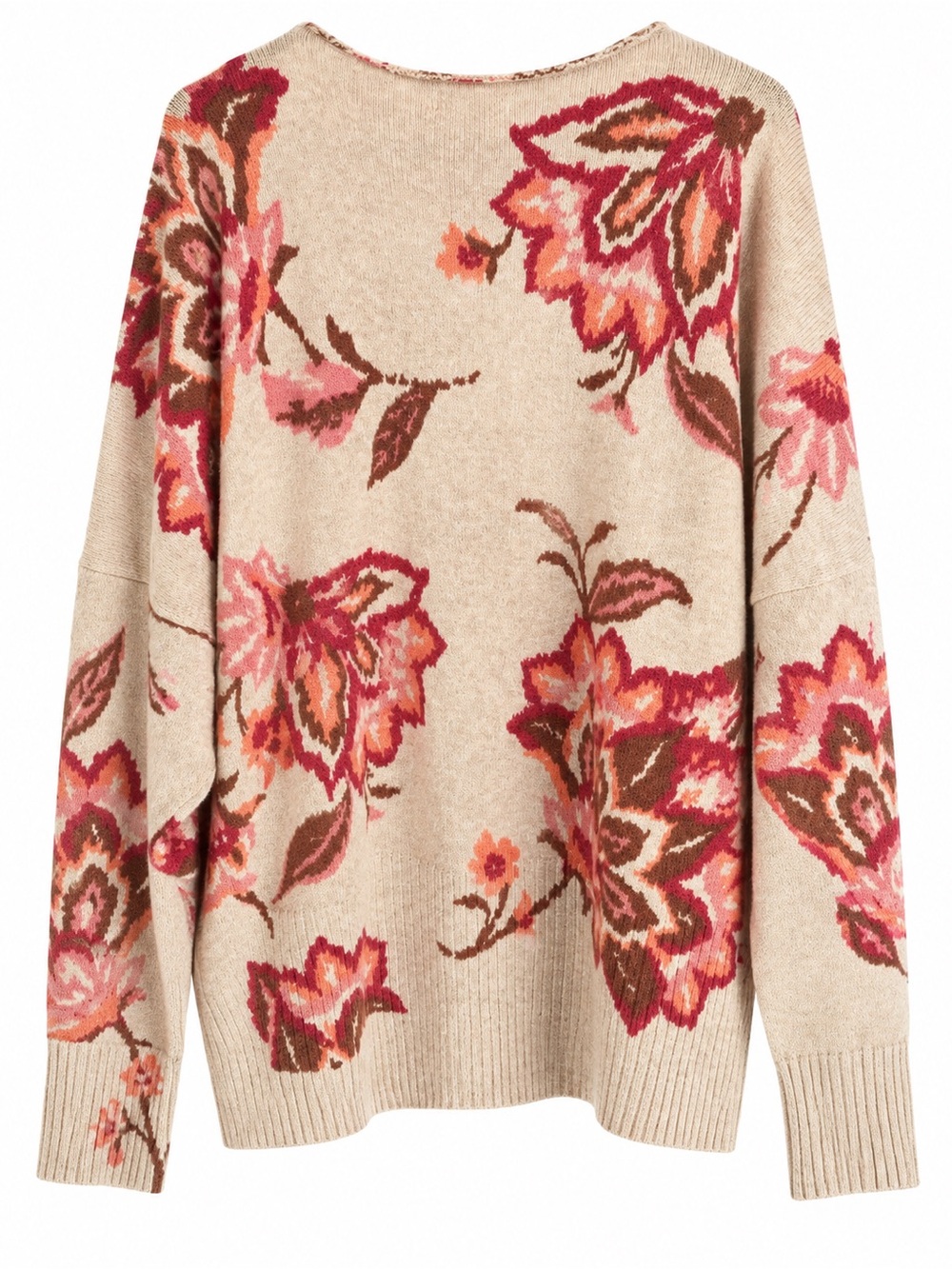 LC Lauren Conrad 3X Floral Oversized Knit Sweater Boho Cottagecore - Picture 3 of 4
